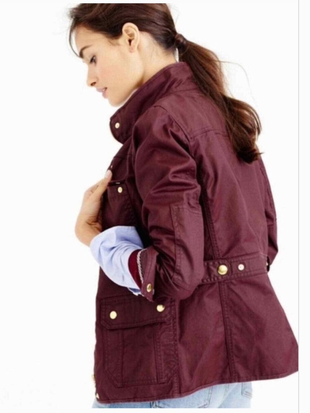 J. Crew  Downtown Field Jacket Waxed Cotton